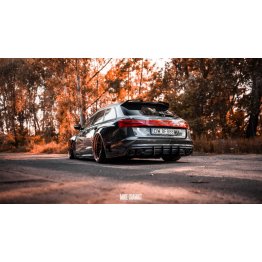 Расширение кузова с карбоновыми сплиттерами на Audi S6 C7 Avant